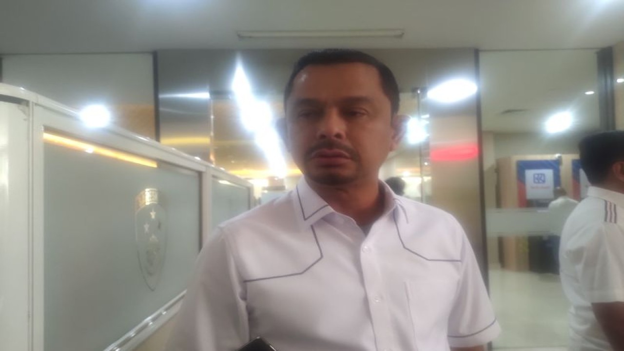 Dirtipidnarkoba Bareskrim Polri Brigjen Pol. Mukti Juharsa saat ditemui awak media di gedung Bareskrim Polri, Jakarta pada Rabu (22/11/2023). ANTARA/Hendri Sukma Indrawan