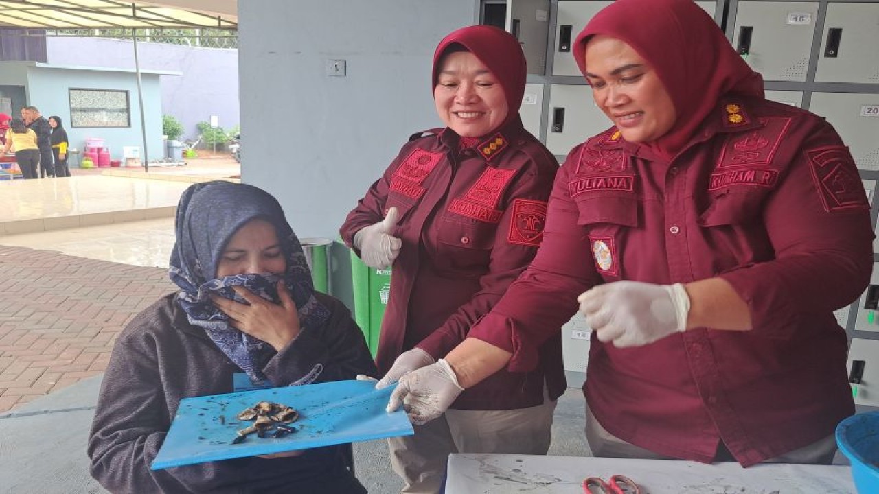 Petugas Lembaga Pemasyarakatan (Lapas) Perempuan Kelas IIA Tangerang gagalkan upaya penyelundupan narkoba yang diduga sabu milik seorang pengunjung perempuan saat hendak melaksanakan kunjungan ke Lapas.  (ANTARA/HO-Dokumen Lapas)