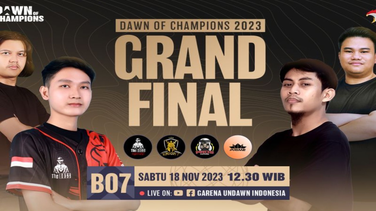 Poster laga babak semifinal dan grand final Dawn of Champions. (ANTARA/HO/Garena Indonesia)