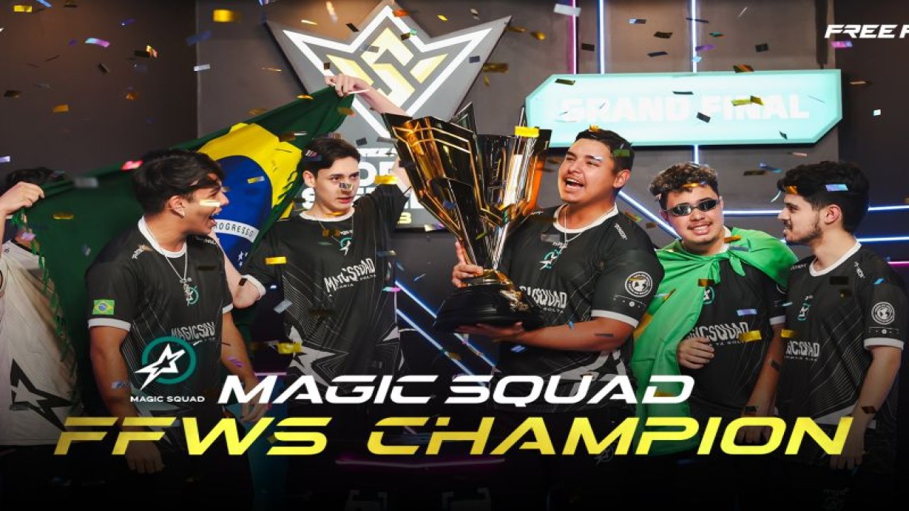 Tim esports Brazil Magic Squad keluar sebagai juara turnamen Free Fire World Series (FFWS) 2023, Minggu (26/11/2023). (ANTARA/HO/Garena Indonesia)