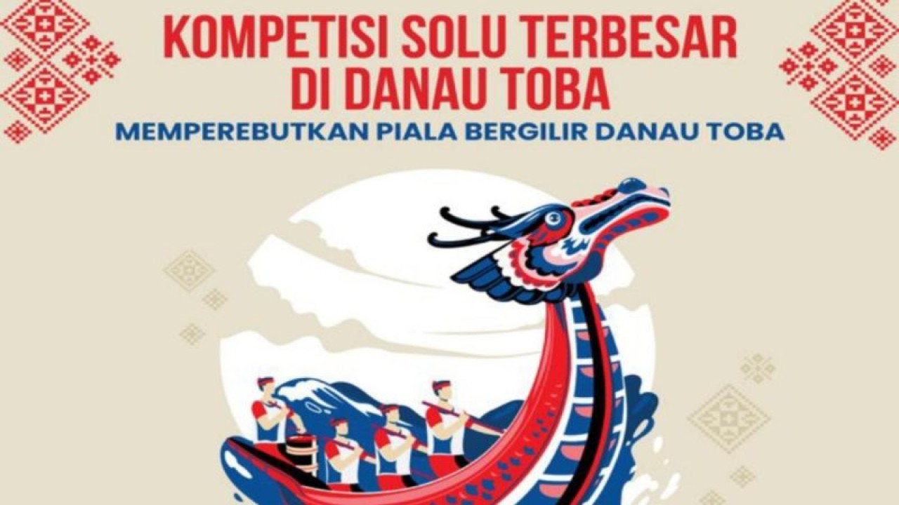Kompetisi Balap Dayung "Solu Bolon" di kawasan Waterfront City, Pangururan, Samosir pada 24 November 2023 turut memeriahkan event Aquabike Jetski World Championship di Danau Toba pada 22-26 November 2023. (ANTARA/HO)