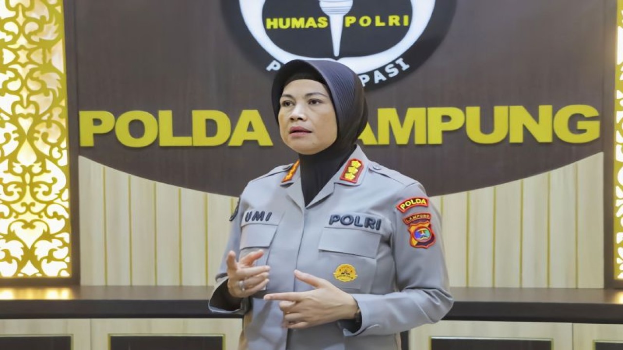 Arsip - Kabidhumas Polda Lampung Kombes Pol. Umi Fadilah di Mapolda Lampung, Lampung Selatan, Lampung. (ANTARA/HO-Polda Lampung)