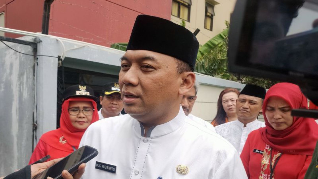 Wali Kota Jakarta Barat (Jakbar), Uus Kuswanto saat ditemui di Polres Metro Jakarta Barat, Jumat (3/10/2023). ANTARA/Risky Syukur