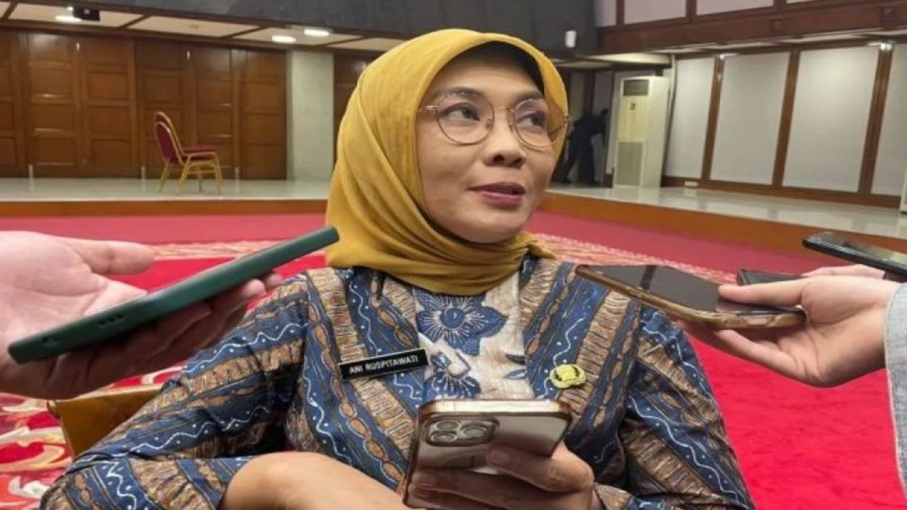 Kepala Dinas Kesehatan (Dinkes) DKI Jakarta Ani Ruspitawati di Balai Kota DKI, Jakarta Pusat, Kamis (21/12/2023). ANTARA/Siti Nurhaliza