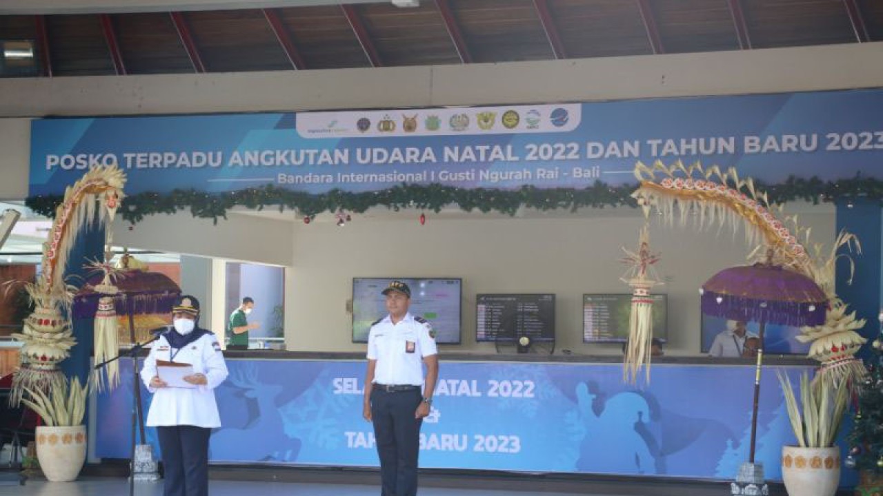 Posko Terpadu Angkutan Udara Natal 2022 dan Tahun Baru 2023 di Bandara Ngurah Rai Bali. ANTARA/HO-Humas Bandara Bali