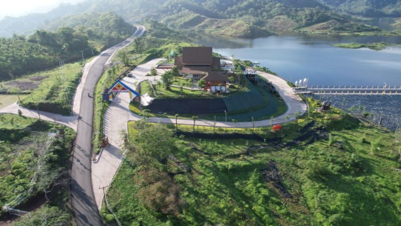 Bendungan Lolak di Desa Pindol, Kabupaten Bolaang Mongondow, Sulawesi Utara. ANTARA/HO - Kementerian PUPR