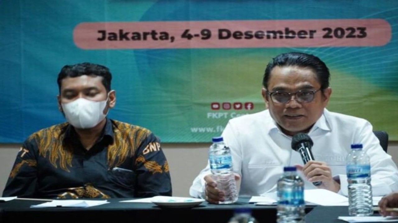 Direktur Pencegahan BNPT Irfan Idris memberikan keterangan Penjurian Nasional Asik Bang, BNPT Ajak Para Muda Buat Musik dan Podcast Bernuansa Kearifan Lokal di Jakarta, Selasa (5/12/2023). ANTARA/HO-Humas BNPT RI.