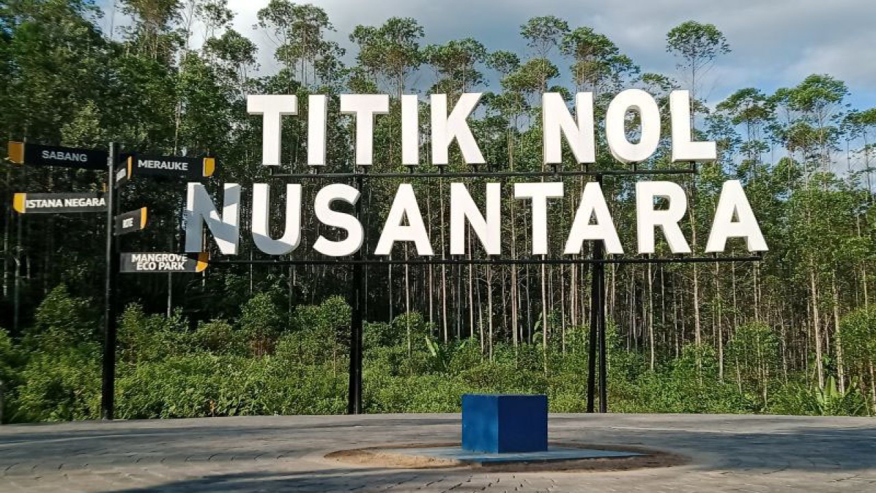 Titik nol kawasan inti Kota Nusantara, ibu kota negara masa depan Indonesia di Kecamatan Sapaku, Kabupaten Penajam Paser Utara, Provinsi Kalimantan Timur (ANTARA/Nyaman Bagus Purwaniawan)