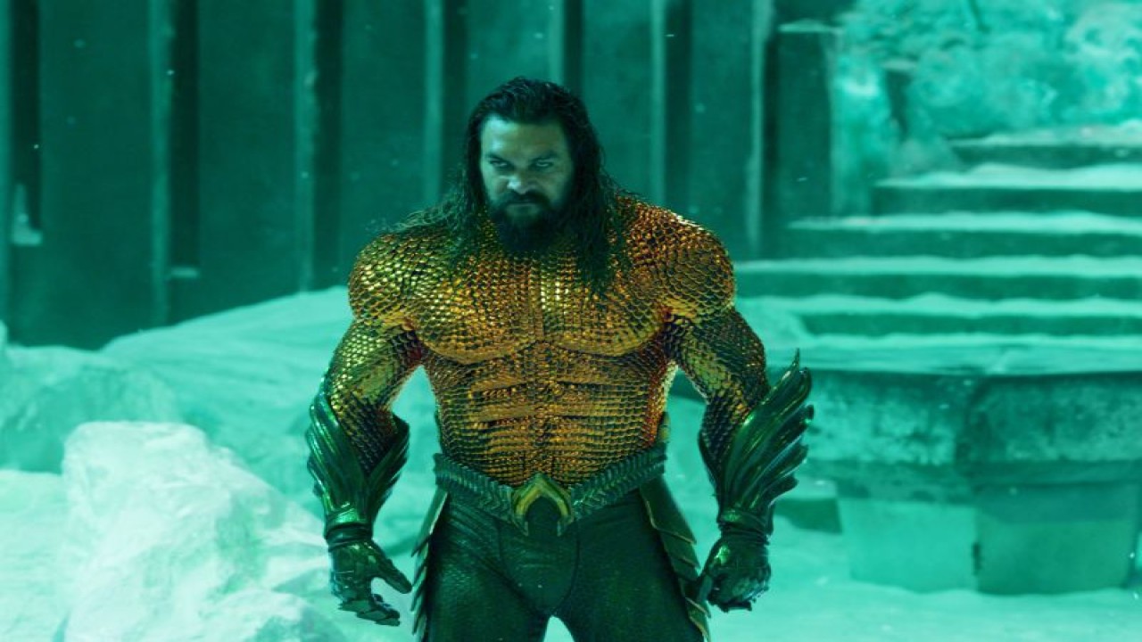 Jason Momoa memerankan karakter Aquaman di film "Aquaman and the Lost Kingdom" produksi Warner Bros. Pictures yang tayang perdana secara global 20 Desember 2023. (ANTARA/HO/Warner Bros. Pictures)