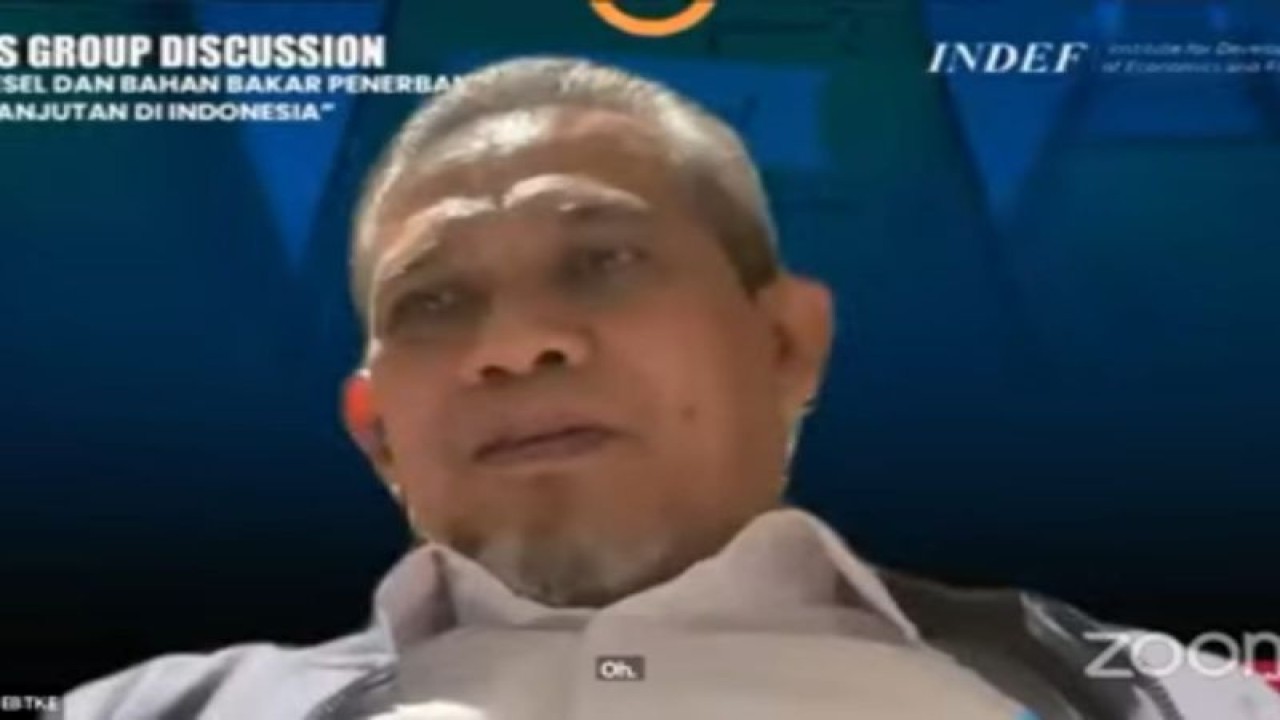 Tangkapan layar - Direktur Bioenergi Ditjen EBTKE Kementerian ESDM Edi Wibowo saat Focus Group Discussion bertajuk "Biodiesel dan Bahan Bakar Penerbangan Berkelanjutan di Indonesia" dipantau secara daring di Jakarta, Rabu (13/12/2023). ANTARA/Benardy Ferdiansyah