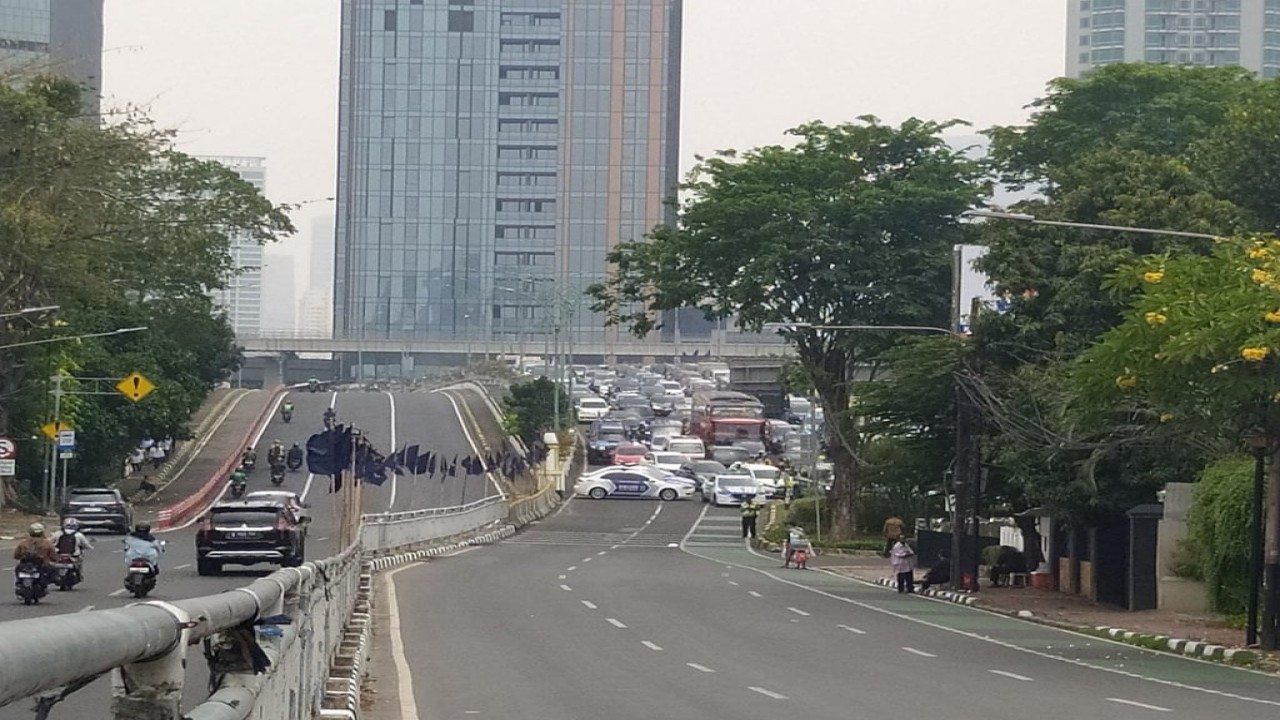 Lalu lintas sekitar kantor KPU/ist  