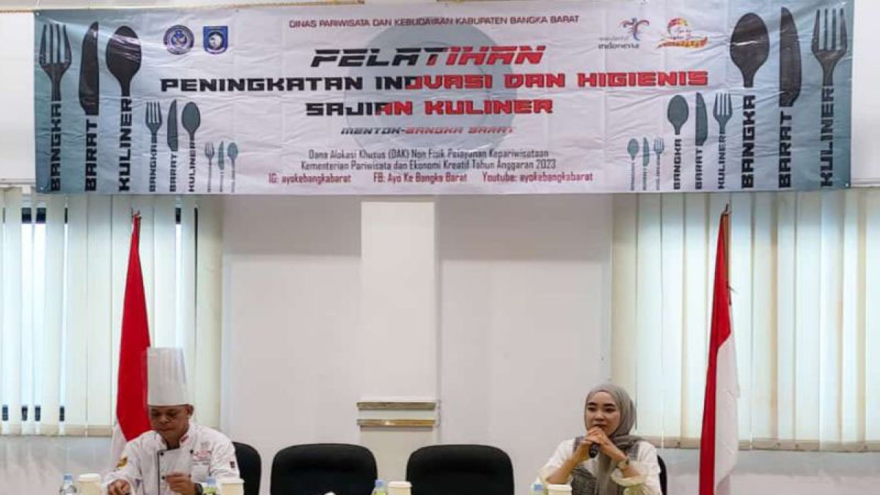 Pelatihan peningkatan kualitas produk kuliner untuk para pelaku usaha digelar Disparbud Kabupaten Bangka Barat di Mentok. (ANTARA/HO-Disparbud Bangka Barat)