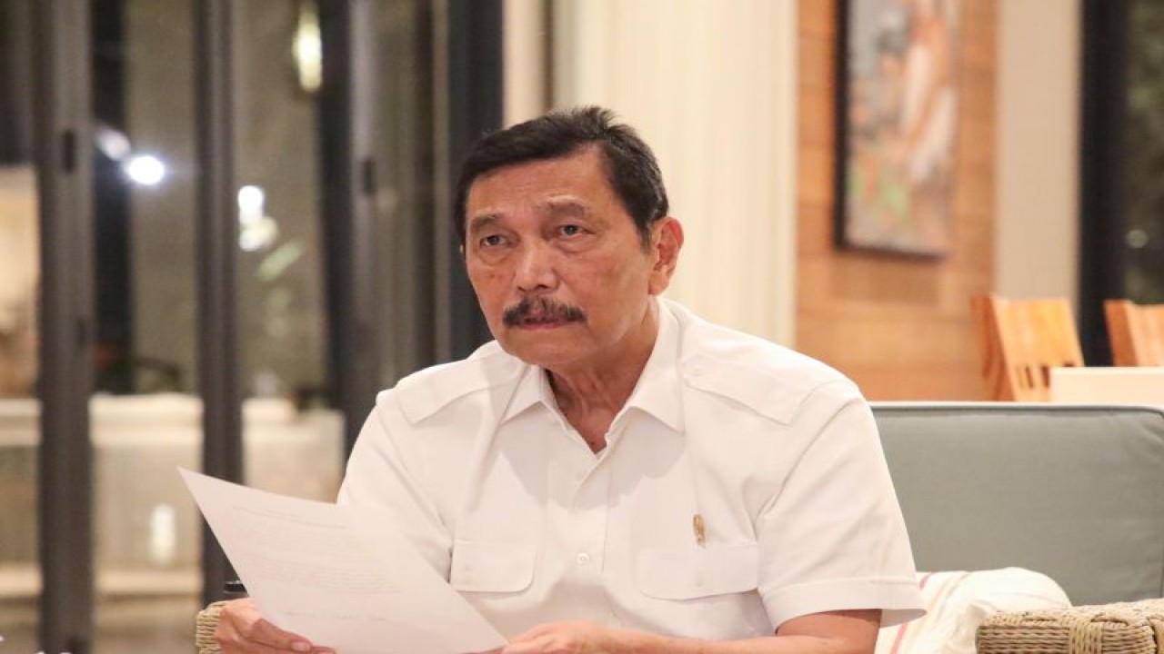 Menteri Koordinator Bidang Kemaritiman dan Investasi (Menko Marves) Luhut Binsar Pandjaitan. ANTARA/HO-Kemenko Kemaritiman dan Investasi.