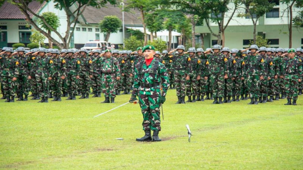 Pendidikan taruna tingkat I/Pratar Akademi Militer TP 2023/2024 di Lapangan Pancasila Akademi Militer Magelang.  ANTARA/HO - Akmil Magelang
