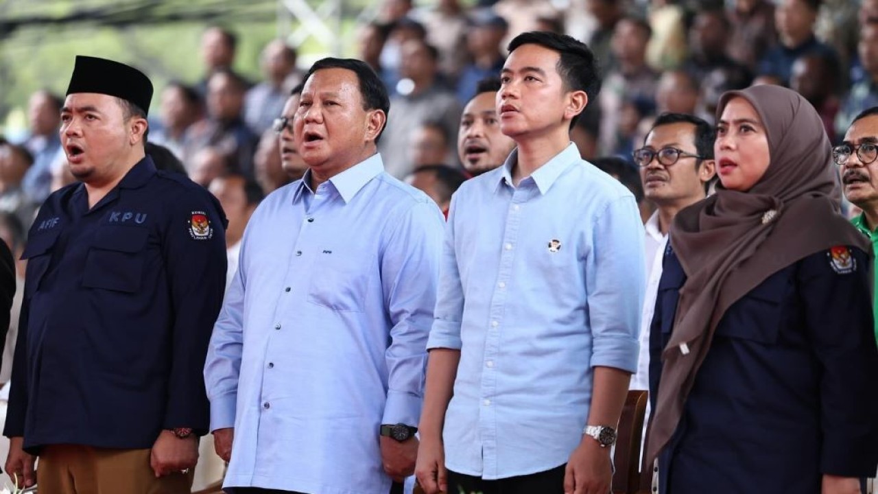 Pasangan capres dan cawapres nomor urut dua, Prabowo Subianto dan Gibran Rakabuming Raka. (Istimewa/Instagram @prabowo)