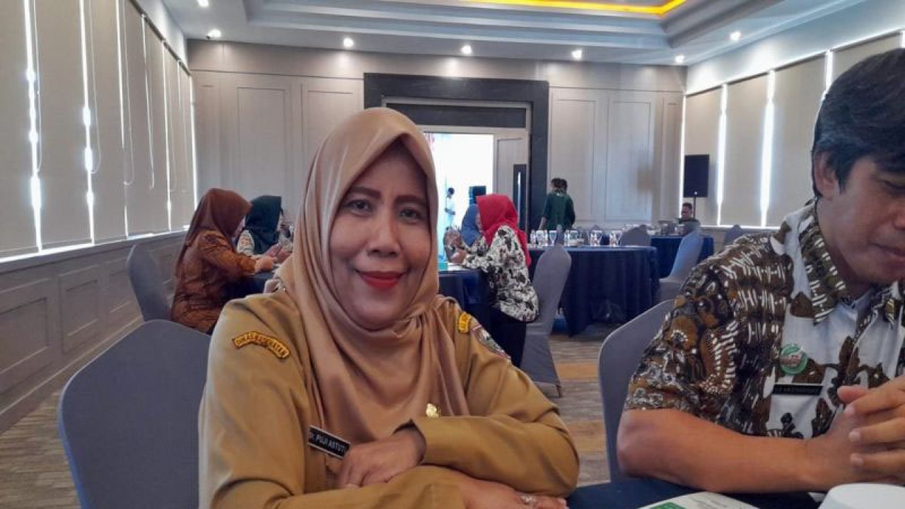 Kepala Dinas Kesehatan Kabupaten Boyolali Puji Astuti dalam satu acara di Boyolali, Jawa Tengah, Kamis 14/12/2023). (ANTARA/Bambang Dwi Marwoto.