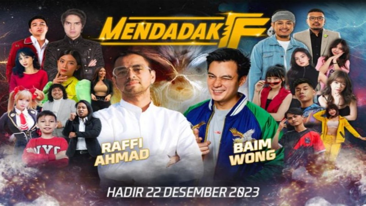 Free Fire menghadirkan duel panas antara tim Raffi Ahmad dan Baim Wong dalam ajang “Mendadak Free Fire” yang siap digelar pada 22 Desember 2023. (ANTARA/HO-Garena Indonesia)