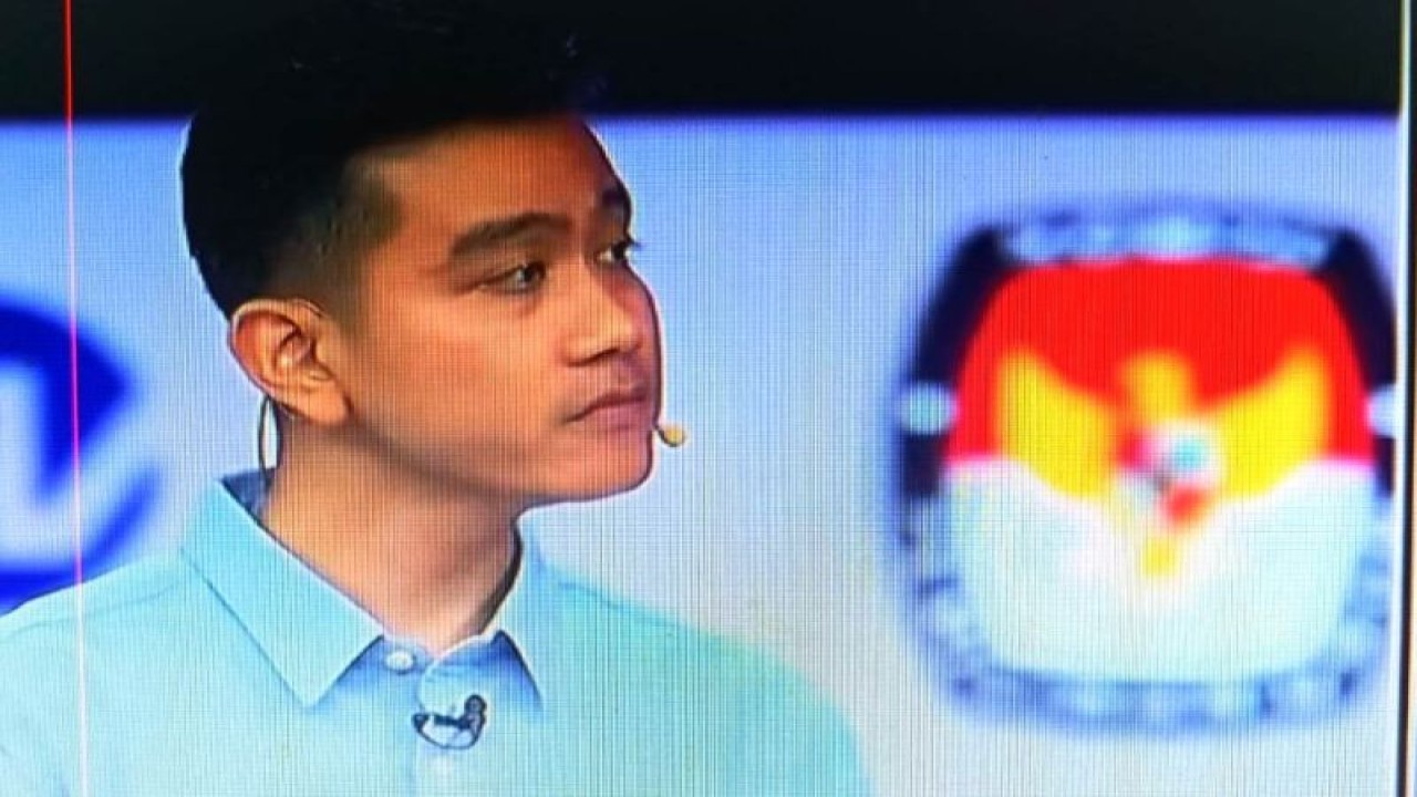 Tangakapan layar- Gibran Rakabuming Raka, saat debat cawapres di Jakarta, Jumat (22/12/2023). ANTARA/Chandra HN