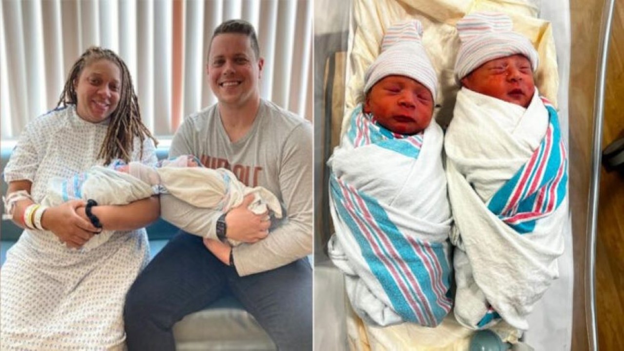 Billy Humphrey dan istrinya Eve Humphrey menyambut putra kembar mereka pada Malam Tahun Baru dan Tahun Baru. (Istimewa/Dok/goodmorningamerica)