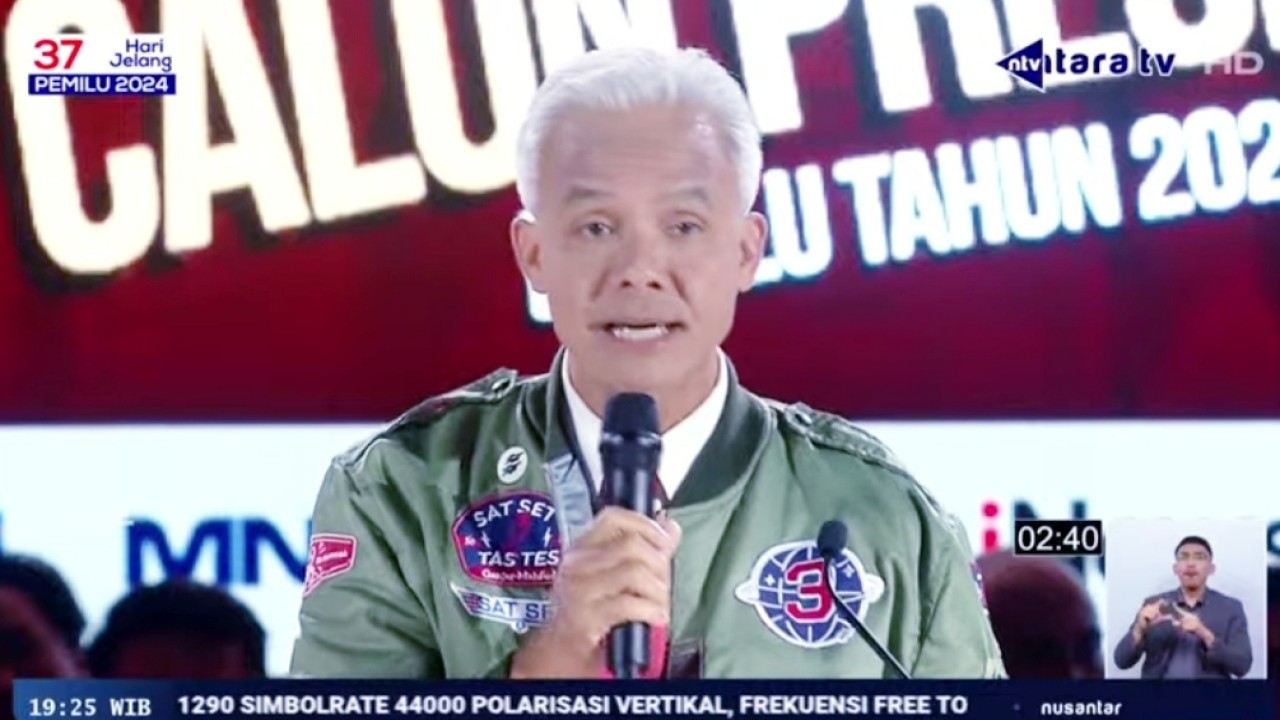 Capres Ganjar Pranowo/Tangkapan layar Nusantara TV
