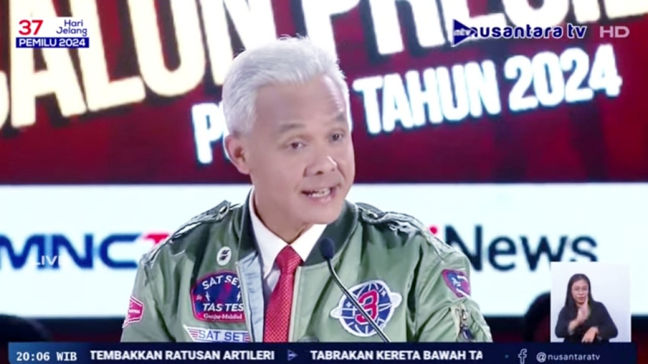 Capres Ganjar Pranowo/Tangkapan layar Nusantara TV