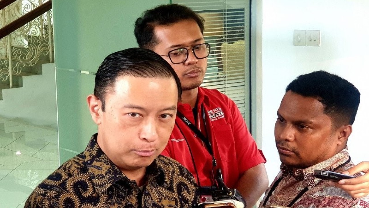 Co-captain Timnas AMIN Thomas Lembong. ANTARA Foto/Bayu Prasetyo