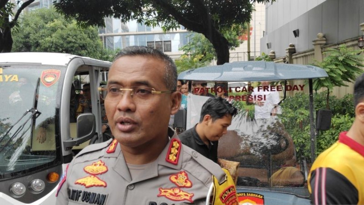 Dirlantas Polda Metro Jaya saat ditemui di Polda Metro Jaya, Jumat (19/1/2024). ANTARA/Ilham Kausar