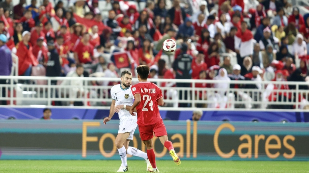 Jordi Amat di laga Indonesia vs Vietnam