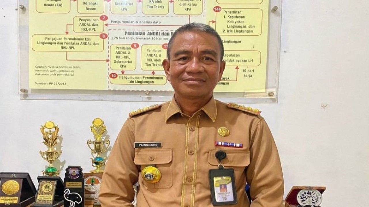 Kepala Dinas Lingkungan Hidup dan Kehutanan (DLHK) Kota Kendari Paminuddin. ANTARA/Andry Denisah.