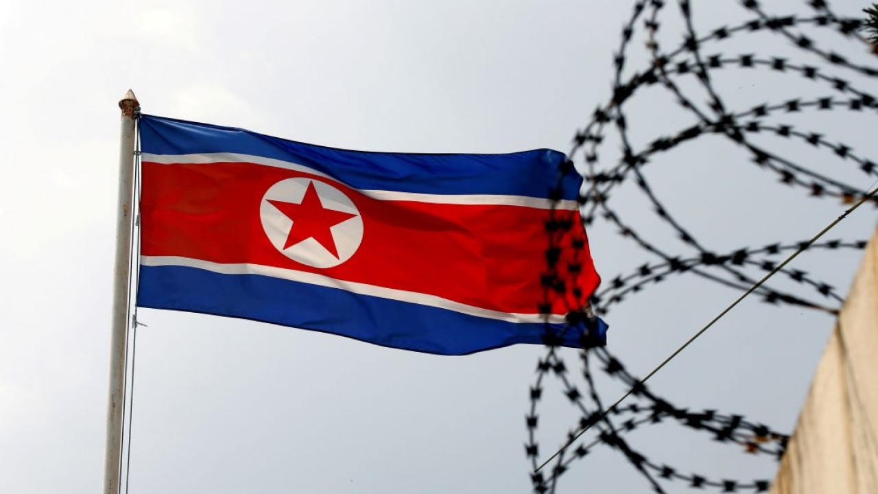 Ilustrasi. Bendera Korea Utara. (Reuters)