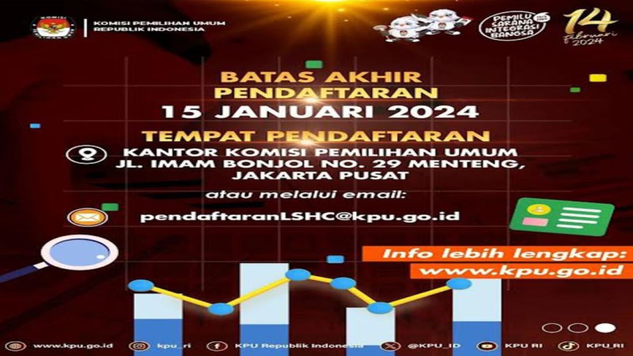 Arsip foto - Tangkapan layar unggahan KPU terkait pendaftaran lembaga survei dan hitung cepat Pemilu 2024, Selasa (5/12/2023). ANTARA/ Instagram/@kpu_ri