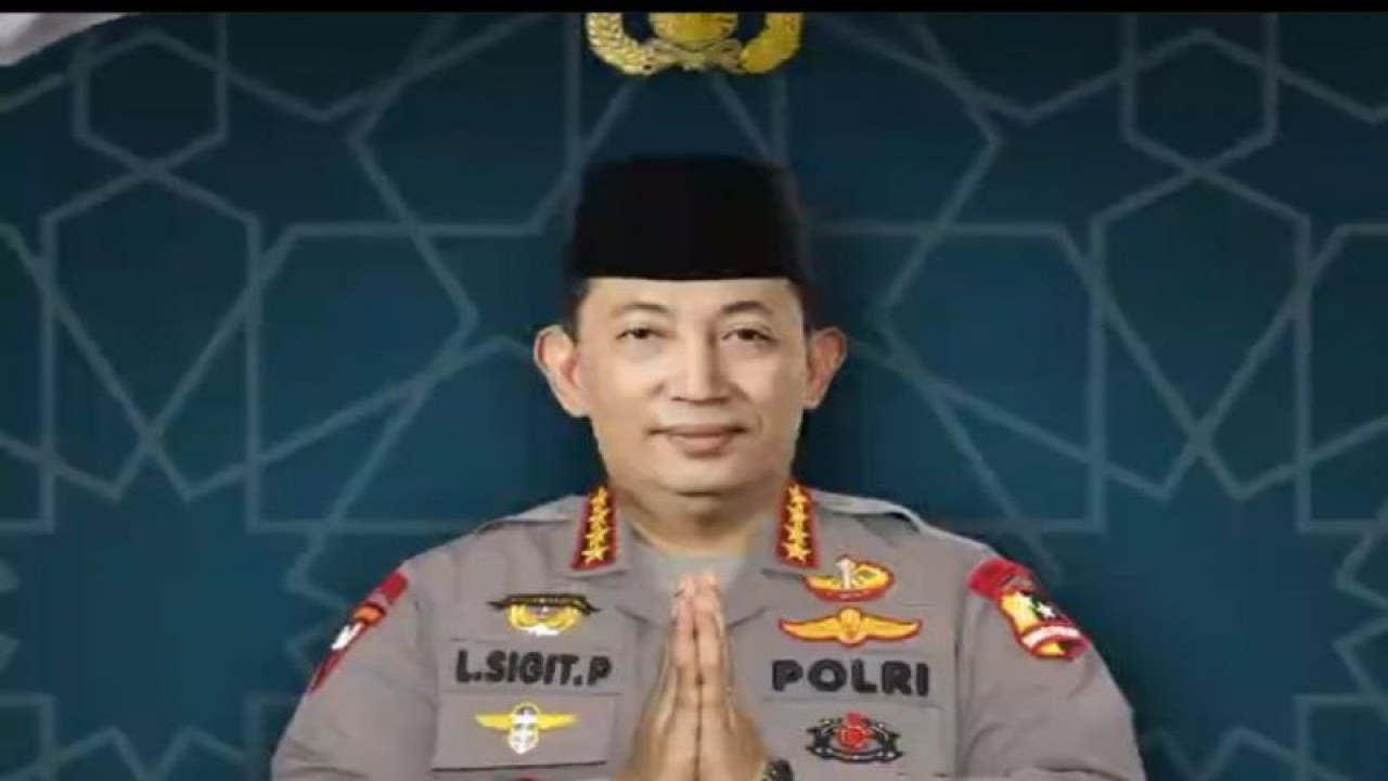 Tangkapan layar- Kapolri Jenderal Pol. Listyo Sigit Prabowo mengucapkan selamat atas peringatan I Abad Nahdlatul Ulama (NU), yang puncak peringatan dilaksanakan di Kabupaten Sidoarjo, Jawa Timur, Selasa (7/2/2023). (ANTARA/Laily Rahmawaty)
