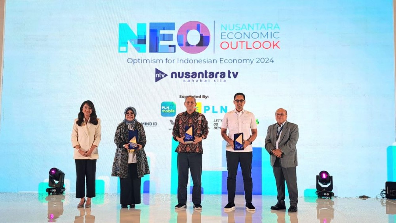 Grup Media Nusantara TV menyelenggarakan "Nusantara Economic Outlook (NEO) Conference 2024" bertajuk "Optimism for Indonesia Economy 2024", di East Java Ballroom, Hotel Westin Jakarta, pada Selasa, (23/1/2024).