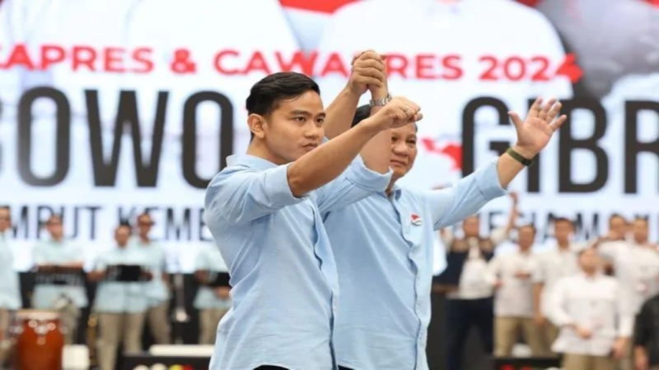 Pasangan calon presiden dan wakil presiden Prabowo Subianto-Gibran Rakabuming Raka. ANTARA/HO-TKN Prabowo-Gibran