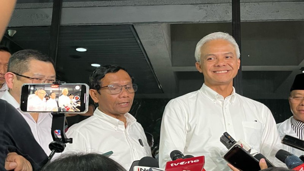 Capres RI Ganjar Pranowo di Gedung High End, Jakarta, Rabu (3/1/2024). (ANTARA/Narda Margaretha Sinambela)