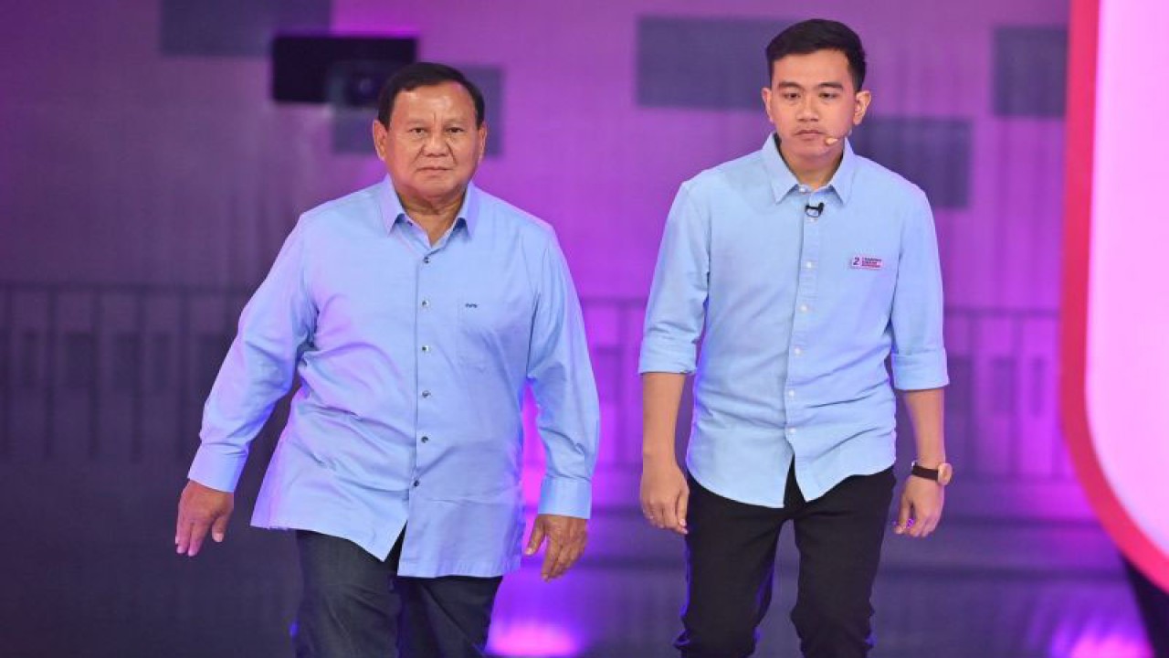Calon presiden-wakil presiden nomor urut 2 Prabowo Subianto dan Gibran Rakabuming Raka ANTARA FOTO/Akbar Nugroho Gumay/rwa.