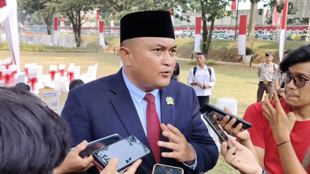 Ketua DPRD Kabupaten Bogor Rudy Susmanto di Cibinong, Kabupaten Bogor, Jawa Barat. (ANTARA/M Fikri Setiawan)