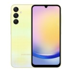 Tampilan ponsel pintar Galaxy A25 5G yang meluncur di Indonesia dengan warna Yellow. (ANTARA/HO-Samsung Indonesia)-1704435629
