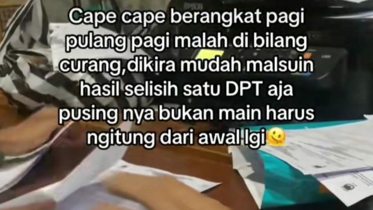 Anggota KPPS Ungkap Kekesalan Dituduh Curang Jadi Viral dan FYP di Tiktok