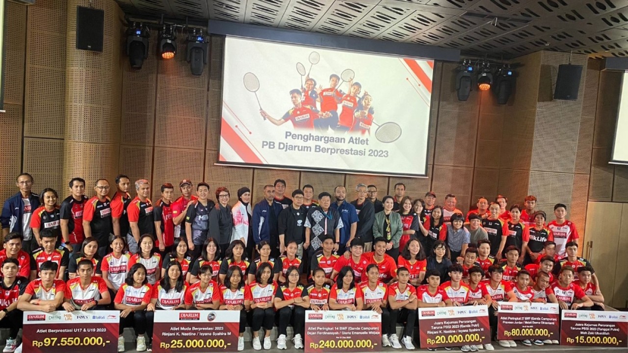 Bakti Olahraga Djarum Foundation memberikan apresiasi bagi para atlet PB Djarum berprestasi