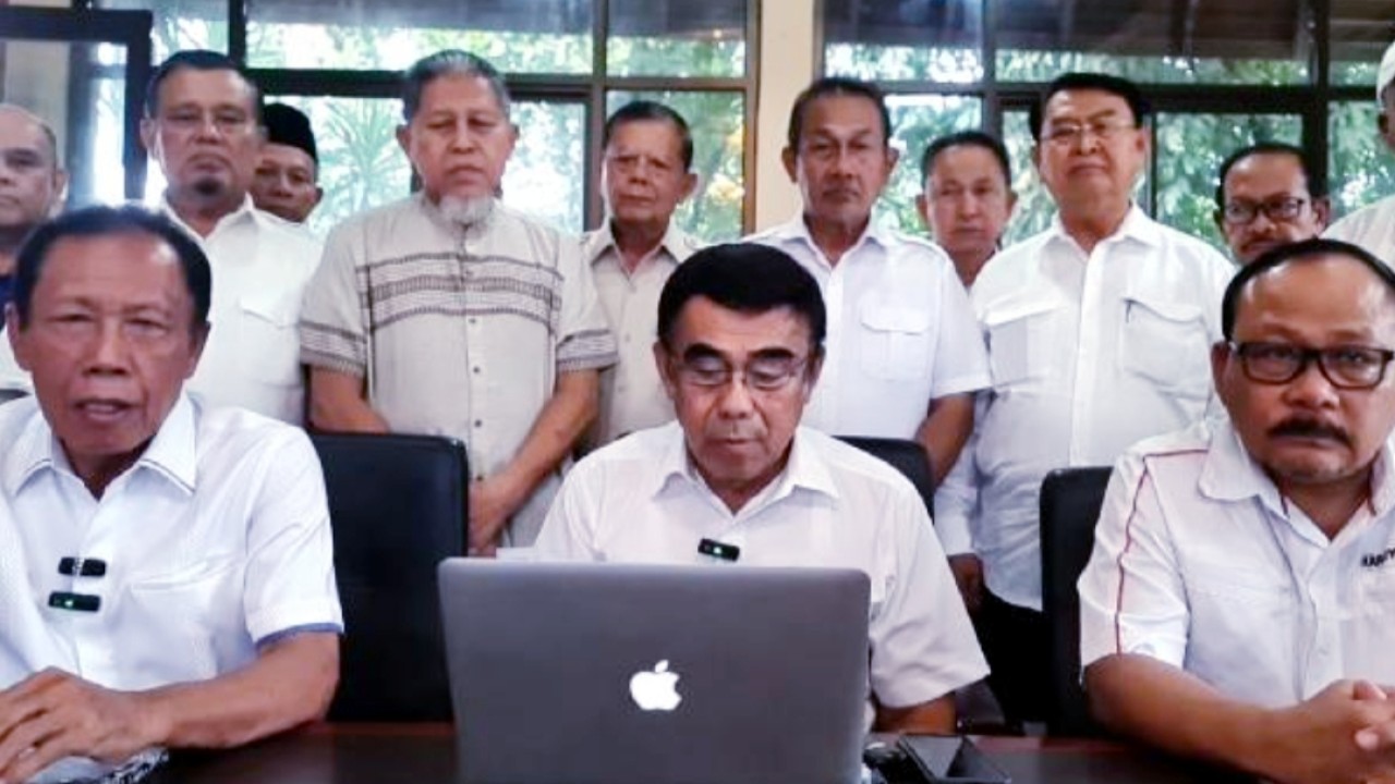 Sejumlah purnawirawan TNI-polri menyampaikan pernyataan sikap terkait Pemilu 2024/net