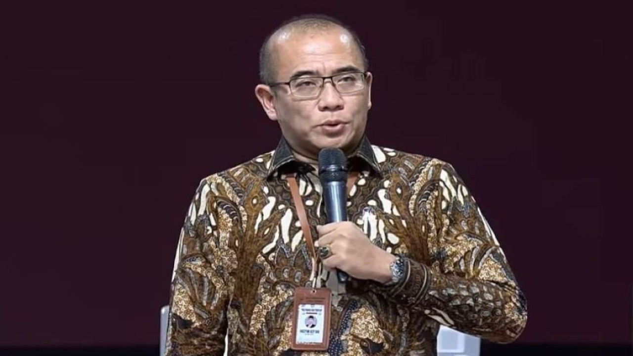 Ketua Komisi Pemilihan Umum (KPU) Hasyim Asy'ari. (Tangkapan layar YouTube KPU RI)