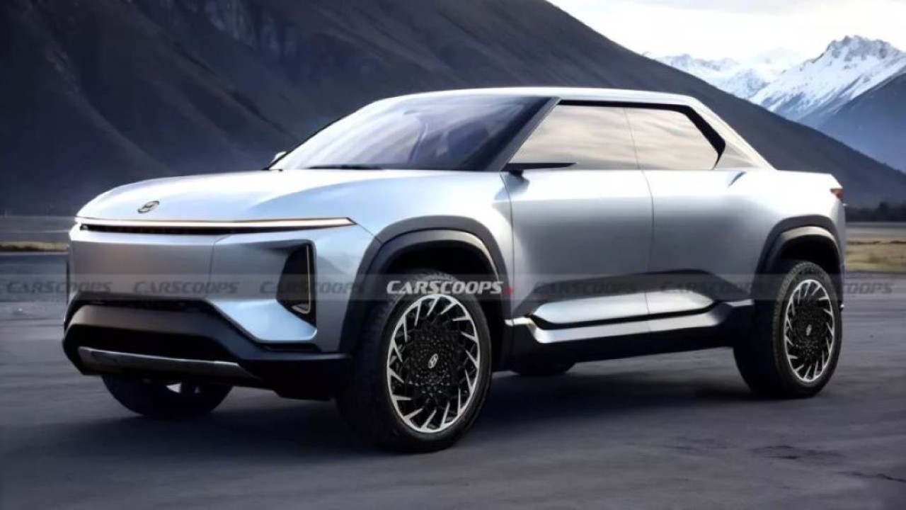 Hyundai dikabarkan sedang menyiapkan pikap listrik yang diperkirakan memakai nama Ioniq T10. (Carscoops)