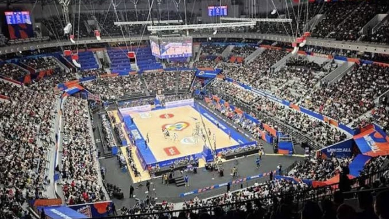 Laga Timnas Basket di Indonesia Arena