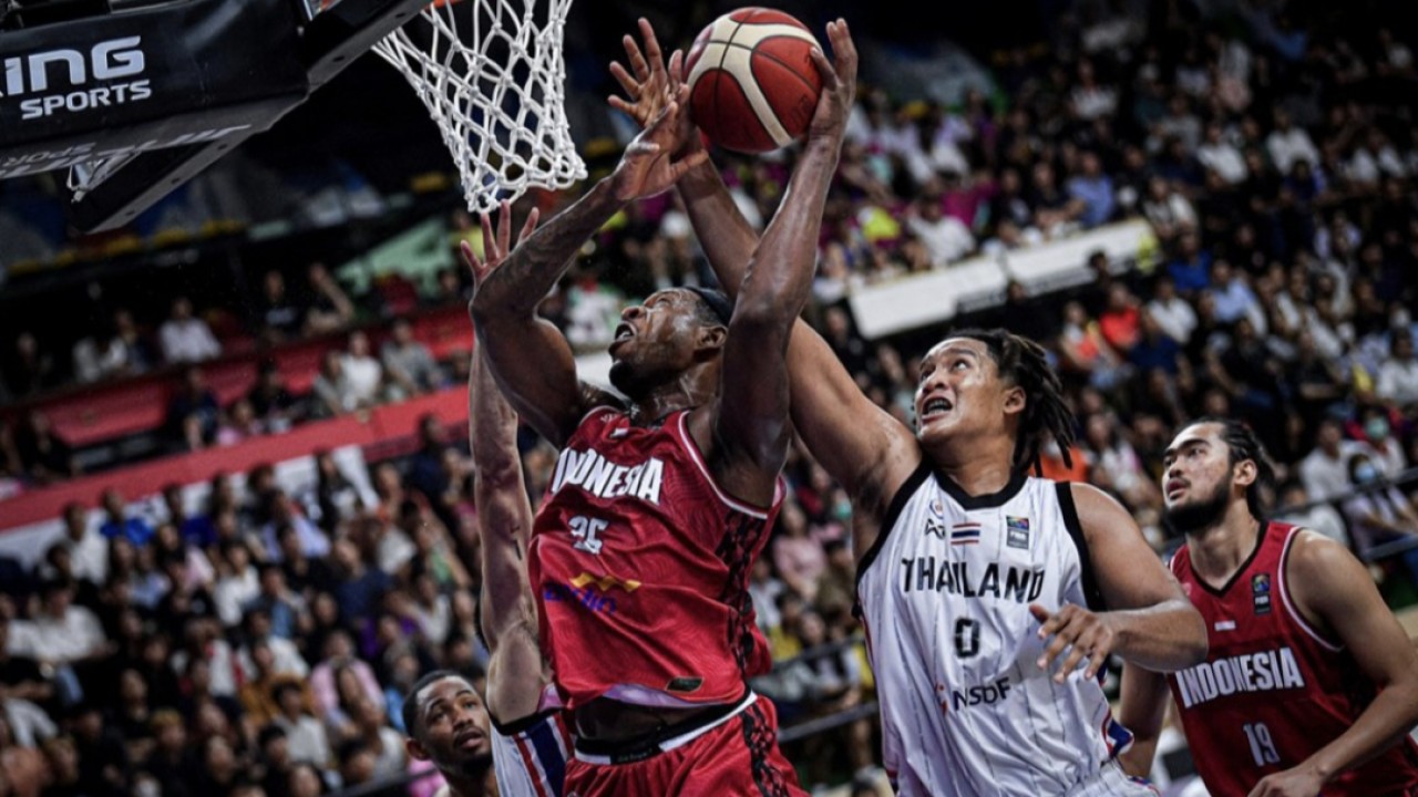 Laga Timnas Basket Indonesia vs Thailand di ajang FIBA Asia Cup 2025 Qualifiers Window 1