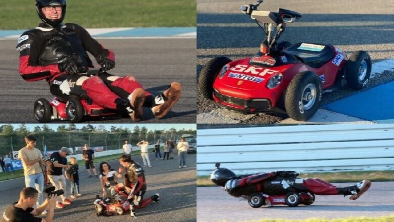 Marcel Paul berhasil mengubah mobil mainan anak-anak menjadi kendaraan listrik dengan kecepatan 148.454 Km/Jam. (Guinness World Records)