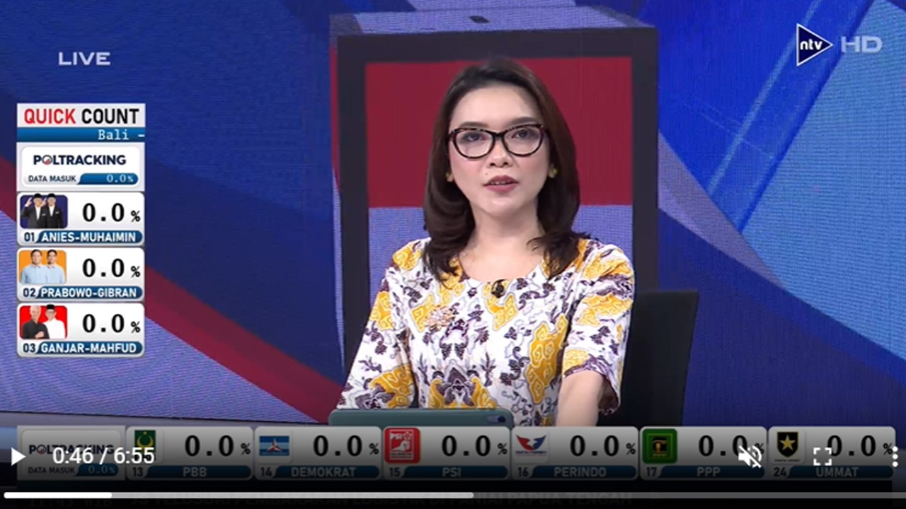 Cek Hasil Quick Count Pilpres 2024 di NusantaraTV Kolaborasi dengan 6 Lembaga (tangkapan layar nusantara tv)