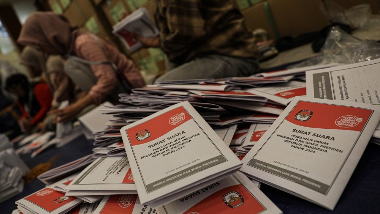 Ilustrasi surat suara Pemilu 2024/ist