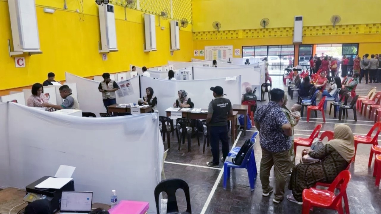 Suasana pencoblosan Pemilu 2024 di Malaysia/net