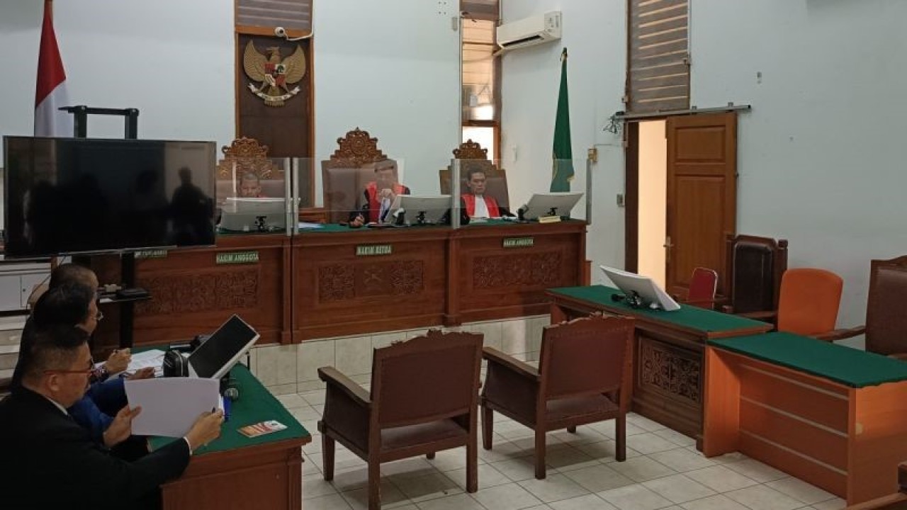 Suasana persidangan gugatan perdata keluarga Brigadir Nofriansyah Yosua Hutabarat atau Brigadir J di PN Jaksel, Selasa (27/2/2024). ANTARA/Khaerul Izan